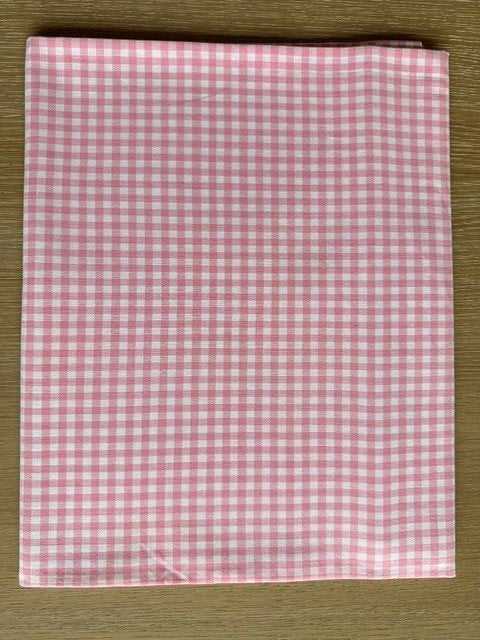 Nappe vintage vichy rose et blanc – coton – 145 x 115 cm, 115 cm, Rose, Coton, Comme neuf