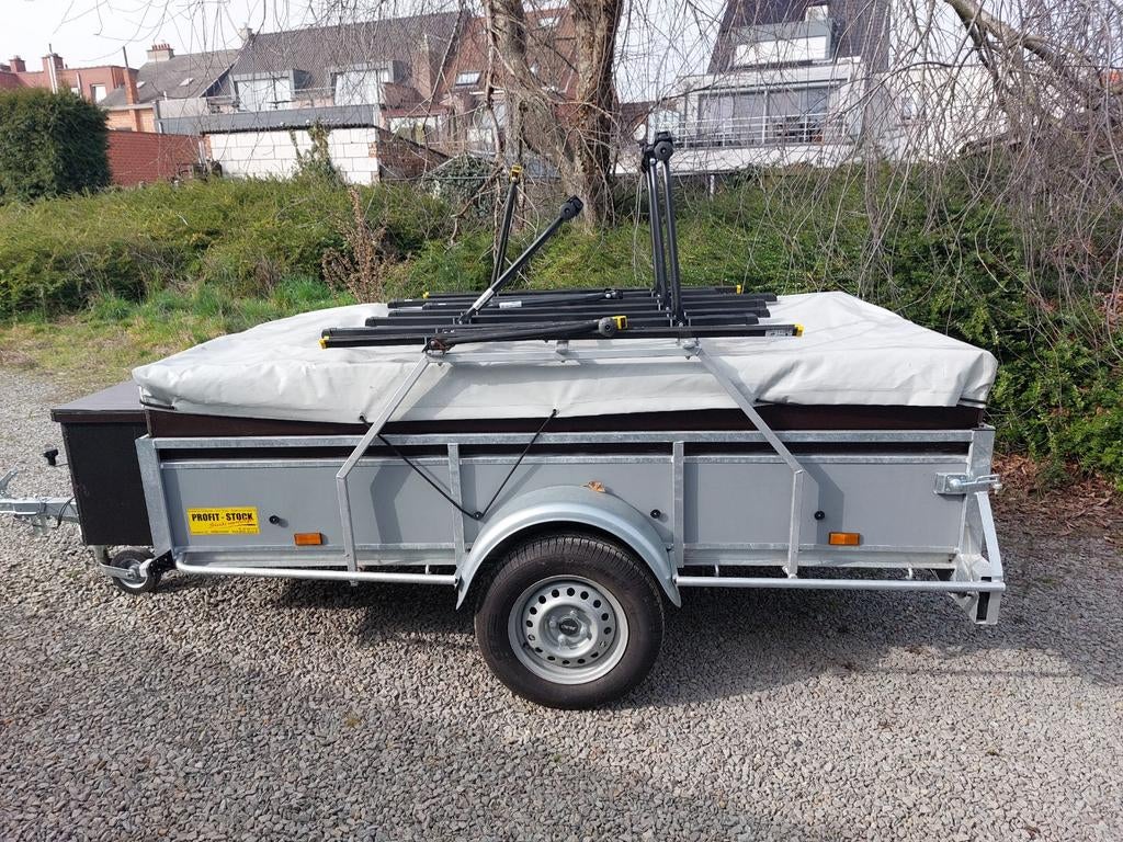 Remork met 7 fietsdragers, Auto diversen, Aanhangers en Bagagewagens, Ophalen