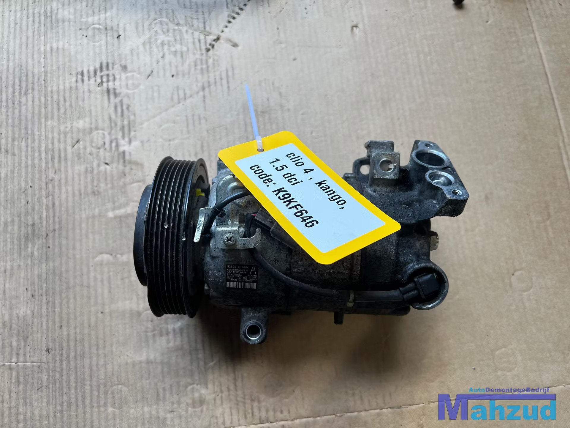 RENAULT CLIO 4 KANGO 1.5 DCI Aircopomp 926004EA0A K9KF646, Auto-onderdelen, Renault Group, Gebruikt, Contact.group@renault.com