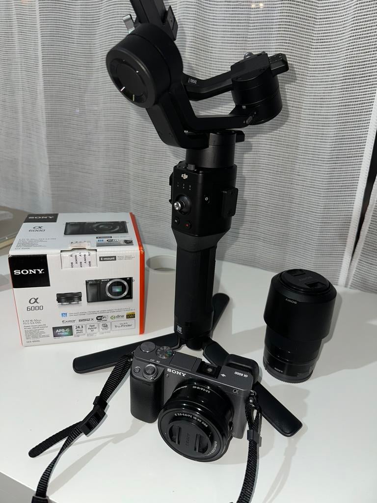 Sony A6000 + Lenzen + DJI Gimbal, Ophalen, Zo goed als nieuw, Sony, 8 keer of meer