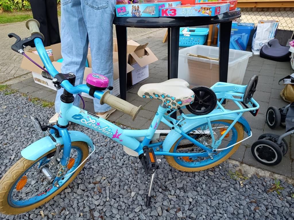 Kinderfiets Loekie  nieuwe staat ., Ophalen, Zijwieltjes, Velgrem, Loekie