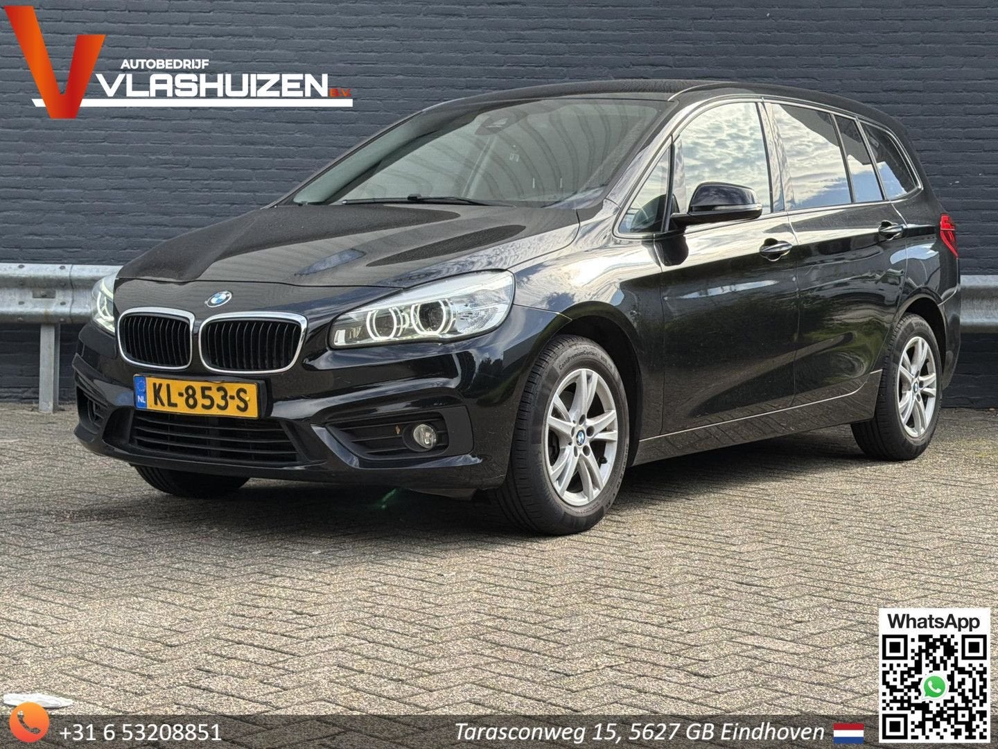 BMW 214 Gran Tourer 2-serie 214d Centennial Executive 7p. |, Auto's, Monovolume, 2 Reeks, Zwart, Verwarmde buitenspiegels