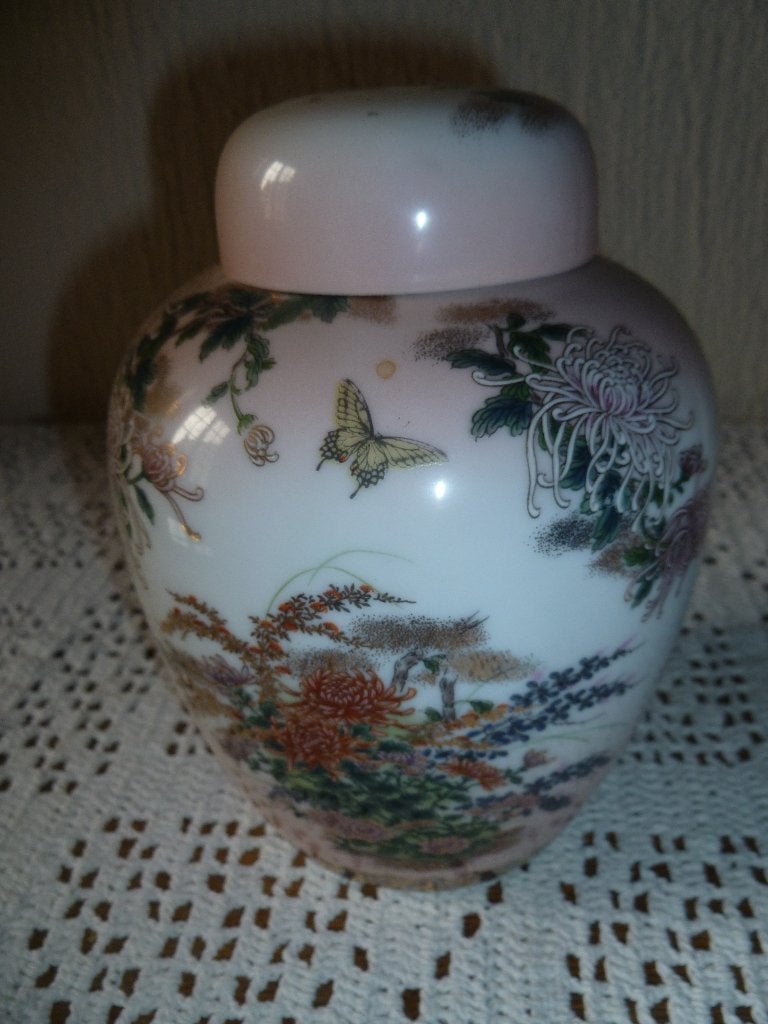Vintage porseleinen gemberpot  uit Japan, Enlèvement ou Envoi