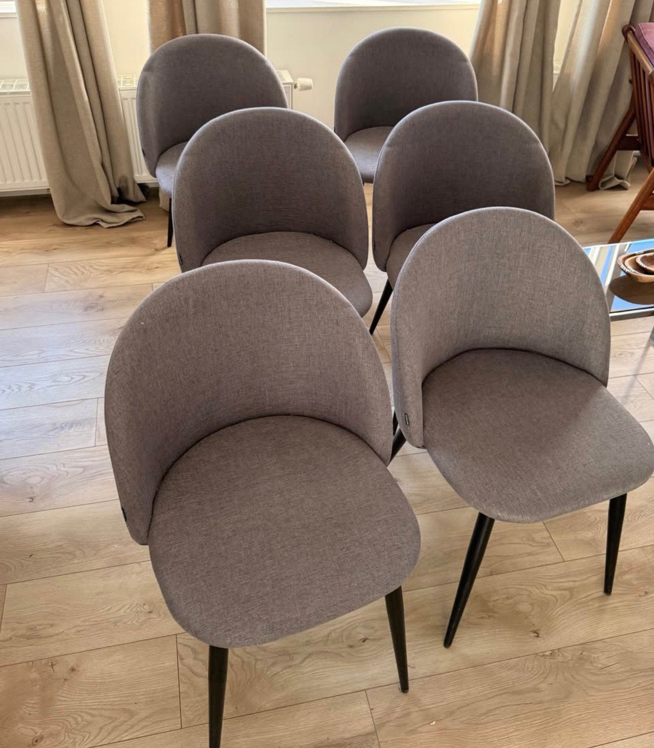 Chaises sklum 6 tissus, Enlèvement, Comme neuf, Tissus