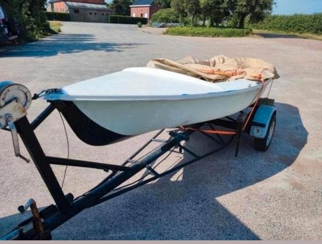 Open motorboot met stalen trailer, Watersport en Boten, Motorboten en Motorjachten, Ophalen, Gebruikt, 4 m, 1 m