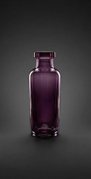 Vase bouteille en verre améthyste, Enlèvement
