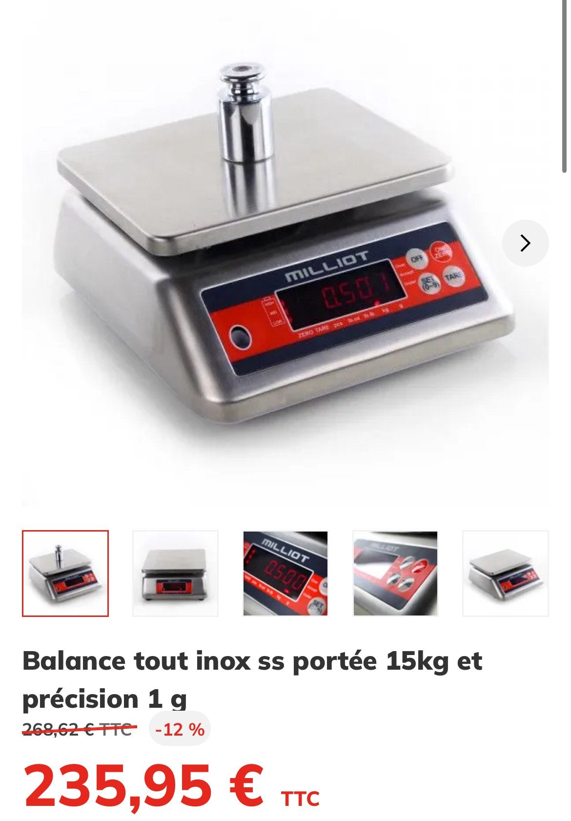 Balance professionnelle - 15kg - parfait état, Enlèvement ou Envoi, Comme neuf
