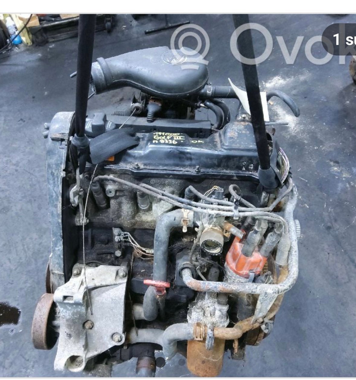 Moteur golf 3 1.8 90cv, Autos : Pièces & Accessoires, Enlèvement, Utilisé, Volkswagen
