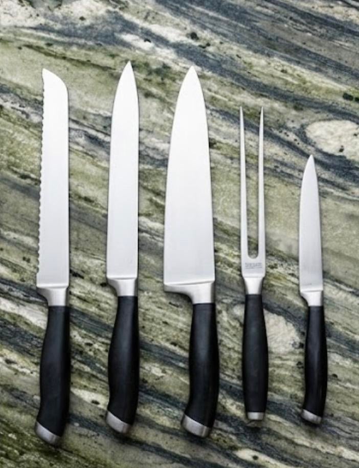 Set de couteaux Qulinar professional acier inox - 11 pièces, Enlèvement, Comme neuf