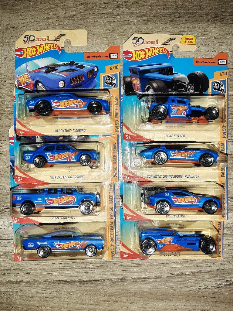 Set van 8 Hot Wheels 50th Race Team 2018, Enlèvement ou Envoi, Neuf, Voiture
