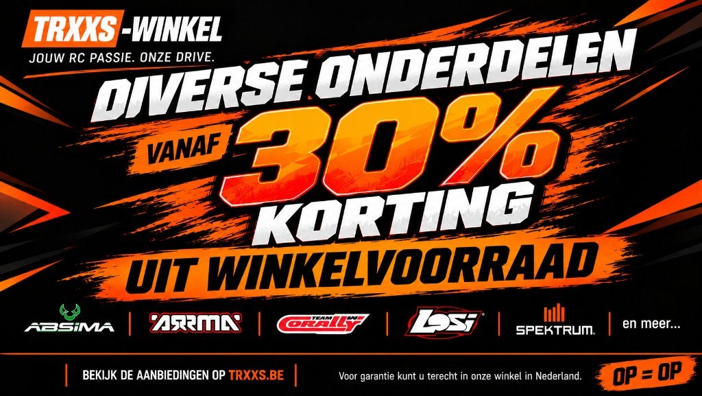 Traxxas Opheffings uitverkoop  Losi Abshima Gpm RPM Arrma, Hobby en Vrije tijd, Ophalen of Verzenden, Nieuw, Auto offroad, RTR (Ready to Run)