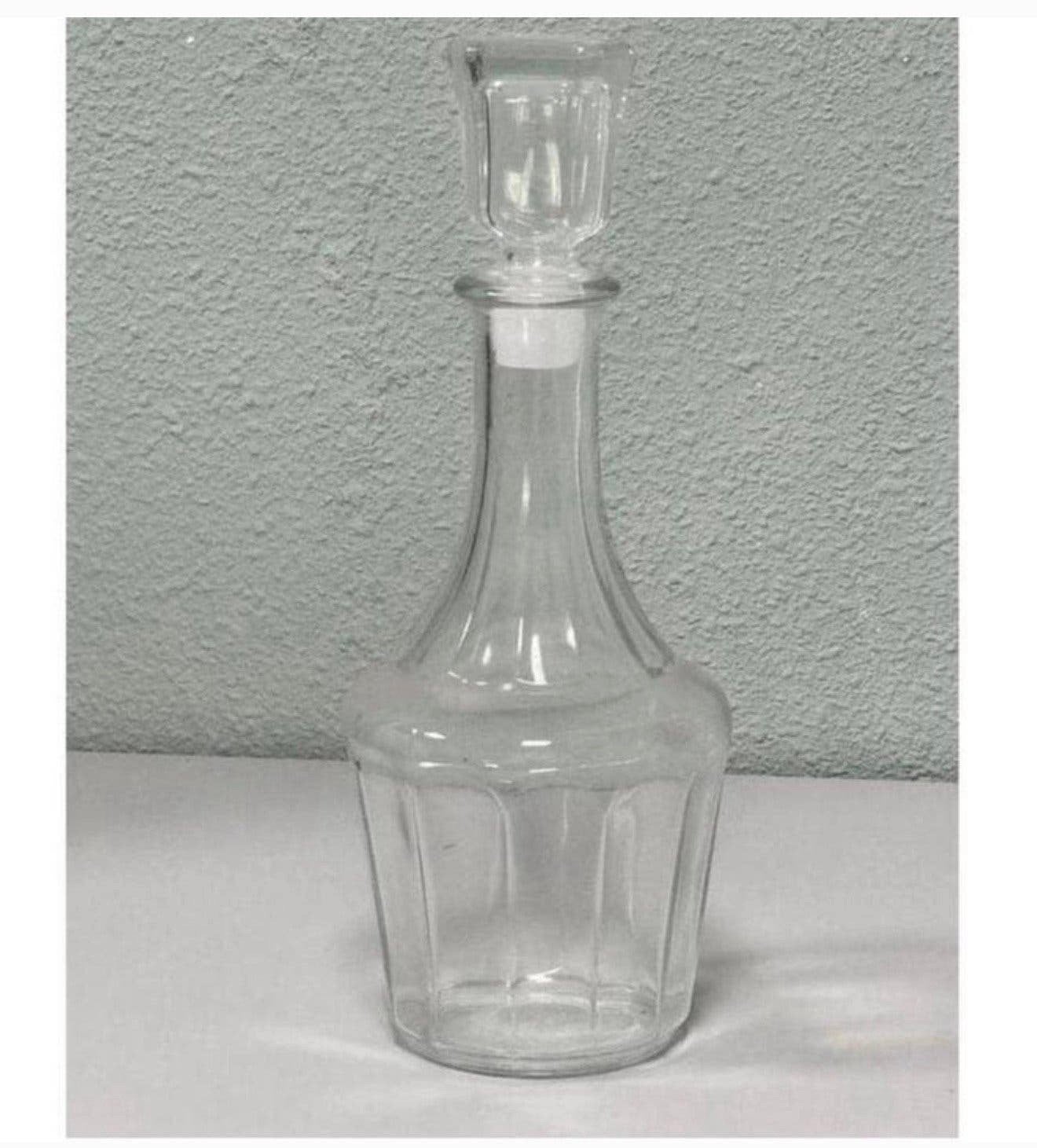 Heldere kristallen karaf met stop / dop, antiek kristal 30cm, Ophalen of Verzenden, Zo goed als nieuw