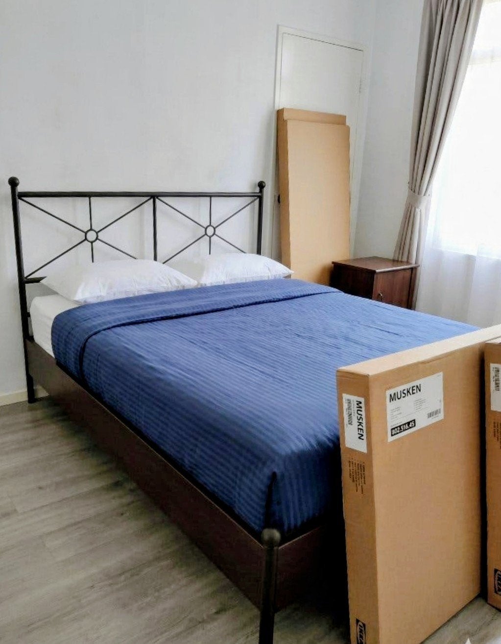 Complete IKEA Musken slaapkamer 140x200 – Nu SUPER DEAL!, Maison & Meubles, Chambre à coucher | Chambres à coucher complètes, Enlèvement
