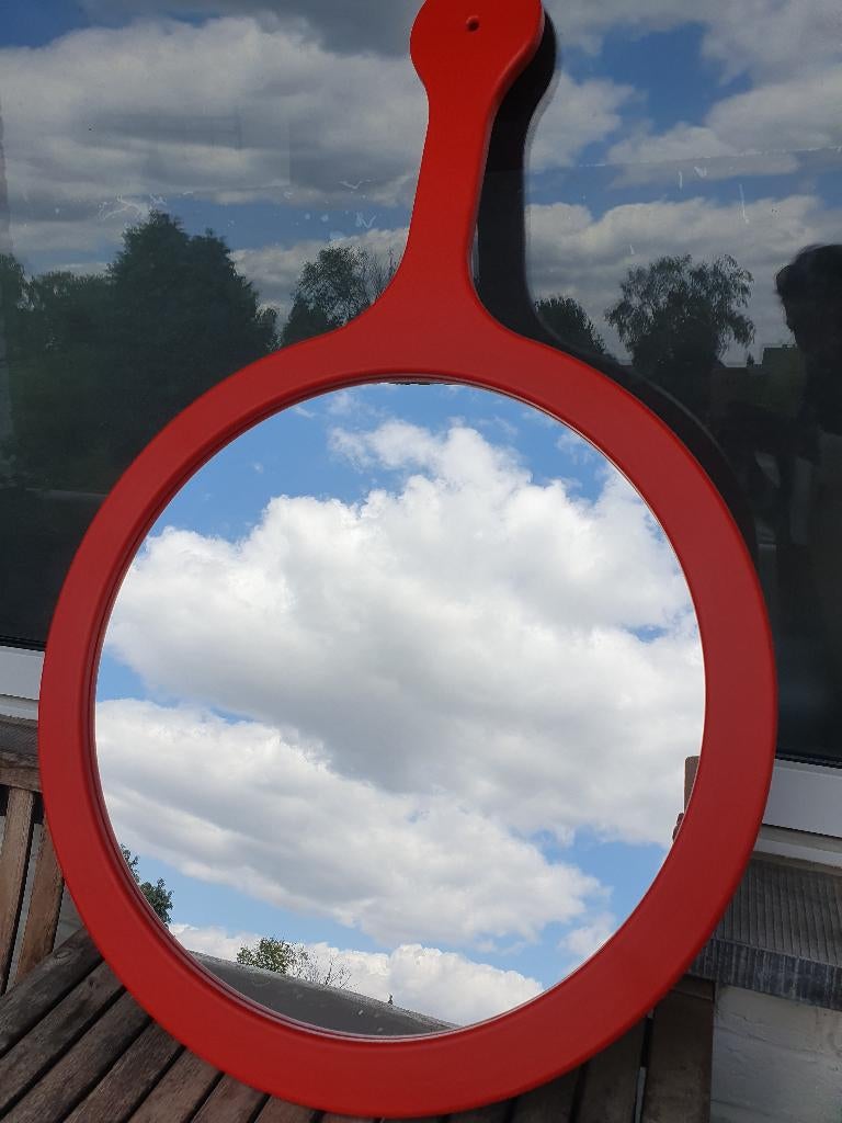 Ikea vintage spiegel, Huis en Inrichting, Ophalen, 100 tot 150 cm, Rond, Zo goed als nieuw