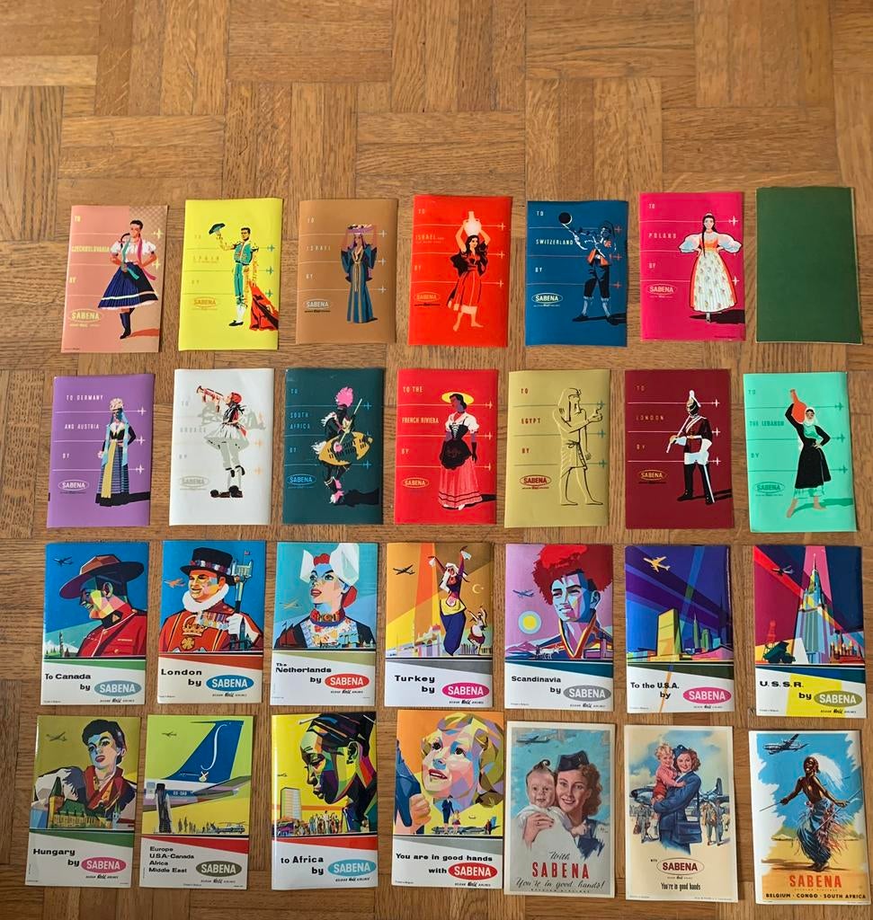 Lot étiquettes vintage Sabena années 50, Enlèvement ou Envoi, Comme neuf