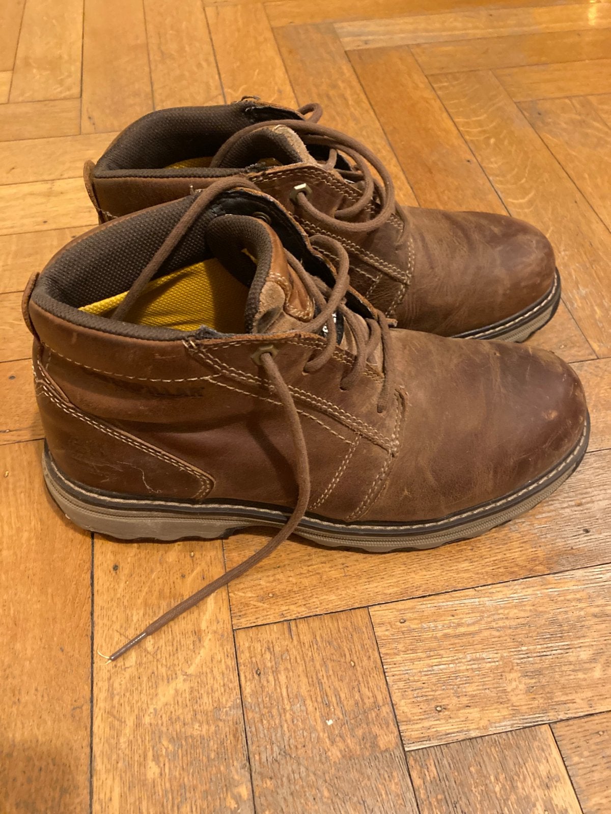 Caterpillar Botte 42 Pointe Acier/Steel Toe, Enlèvement ou Envoi, Chaussures de travail, Brun, Porté