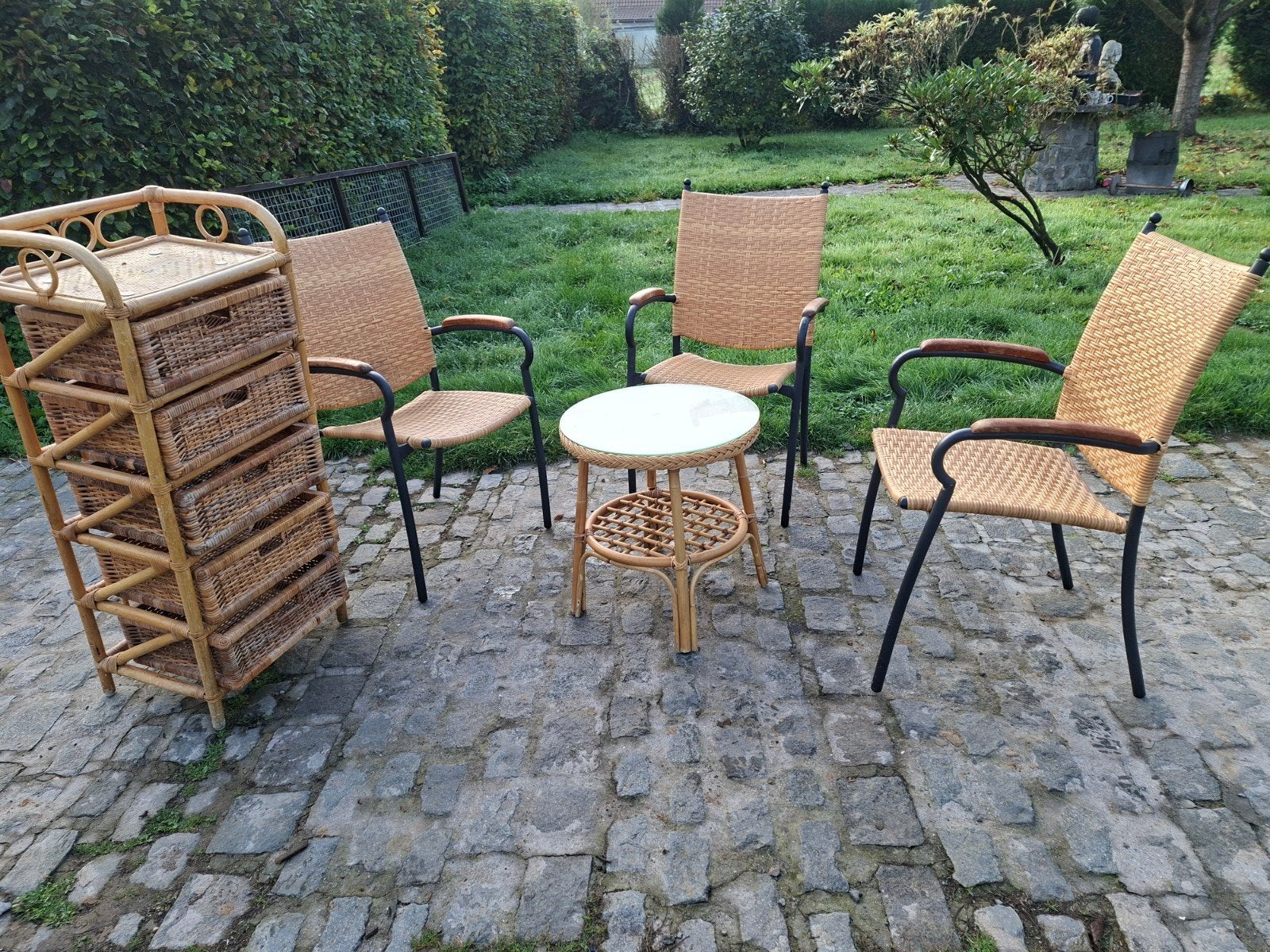 ensemble de mobilier en rotin, Enlèvement ou Envoi, Rotin