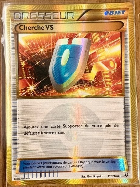 X&Y (Ciel Rugiss.) Cherche VS – Carte secrète gold 110/108, Verzenden, Zo goed als nieuw