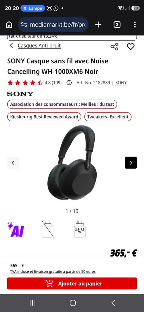 Sony WH-1000XM6, Audio, Tv en Foto, Hoofdtelefoons, Nieuw, Draadloos, Sony, Op oor (supra aural)