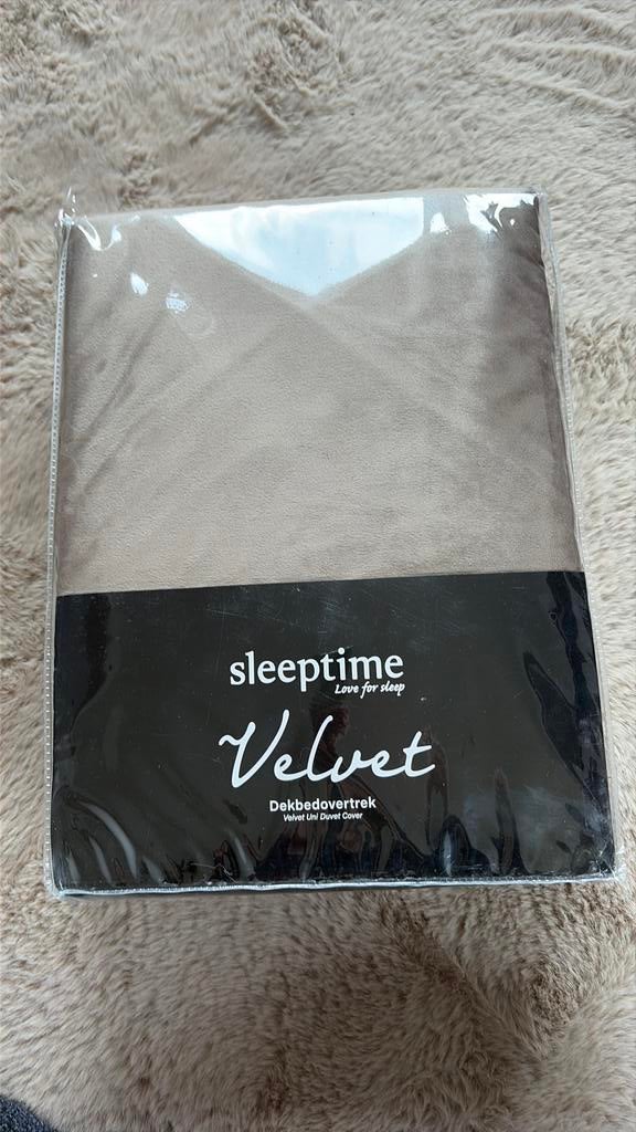 Sleeptime Velvet dekbedovertrek – nieuw, Huis en Inrichting, Slaapkamer | Beddengoed, Ophalen, Nieuw, Beige, Dekbedovertrek