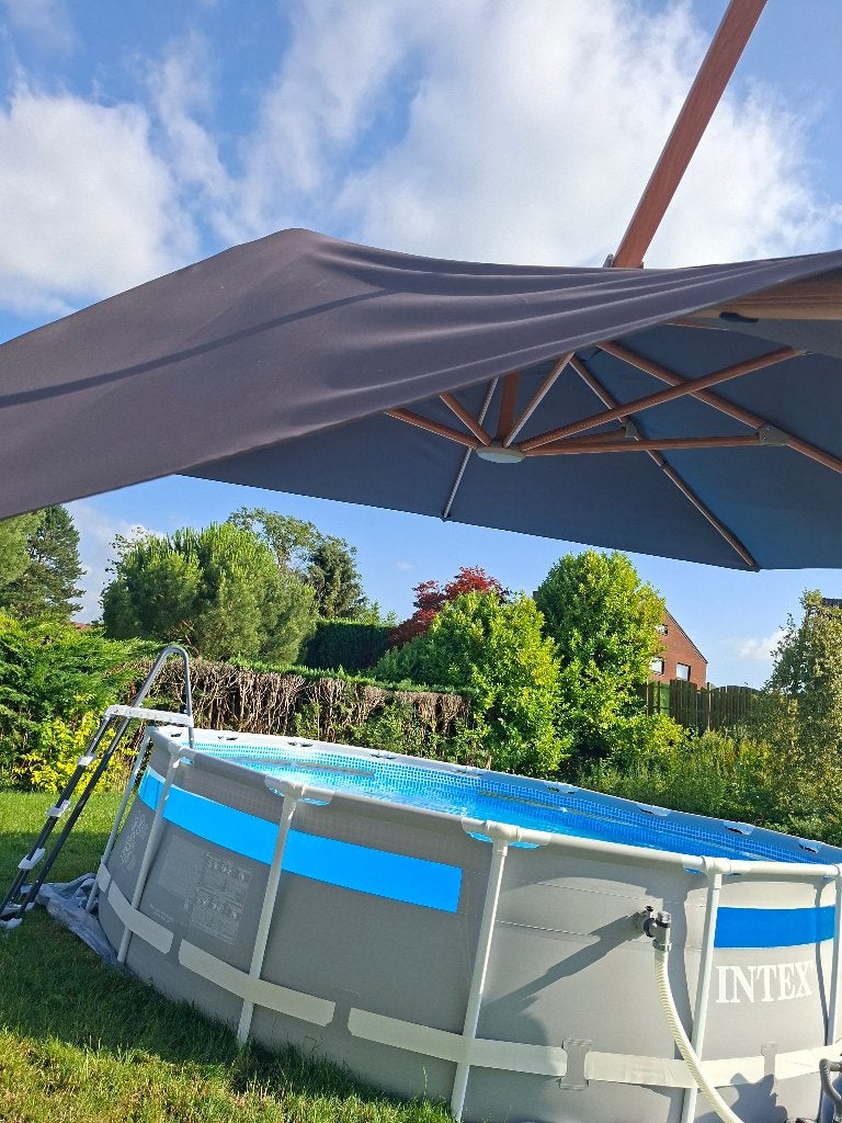 Piscine INTEX Prism Frame ClearView 4,88 x 1,22 m + pompe, Jardin & Terrasse, Piscines, 300 cm ou plus, Rond, Comme neuf, Enlèvement