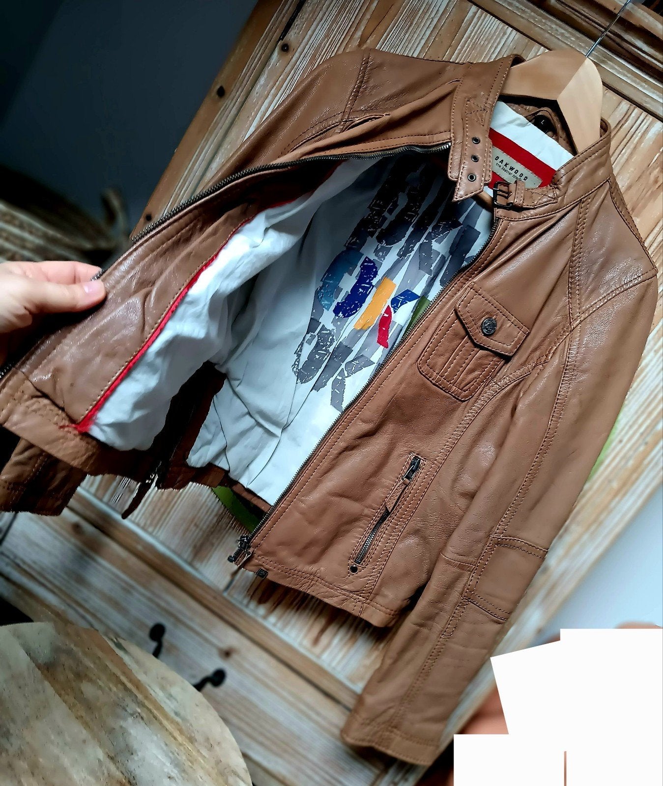 Prachtige leren jasje Oakwood 40 large valt als 38, Oakwood, Ophalen of Verzenden, Zo goed als nieuw, Bruin