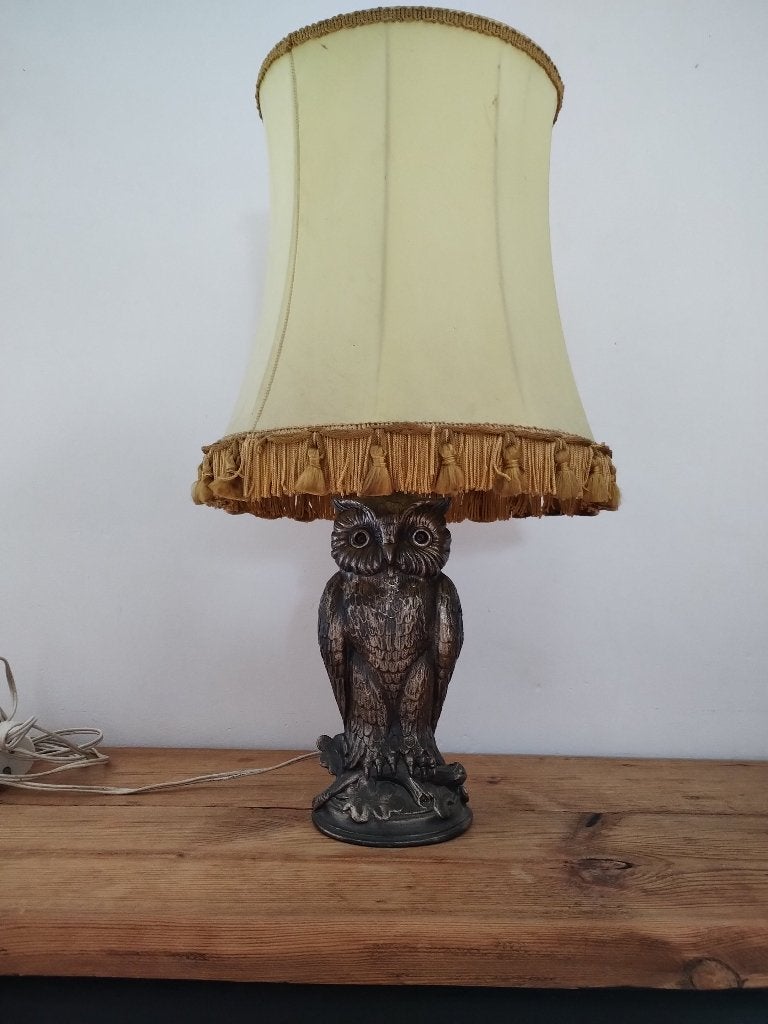 Vintage Hollywood Regency Uilenlamp – Loevsky / Deknudt, Antiek en Kunst, Ophalen of Verzenden