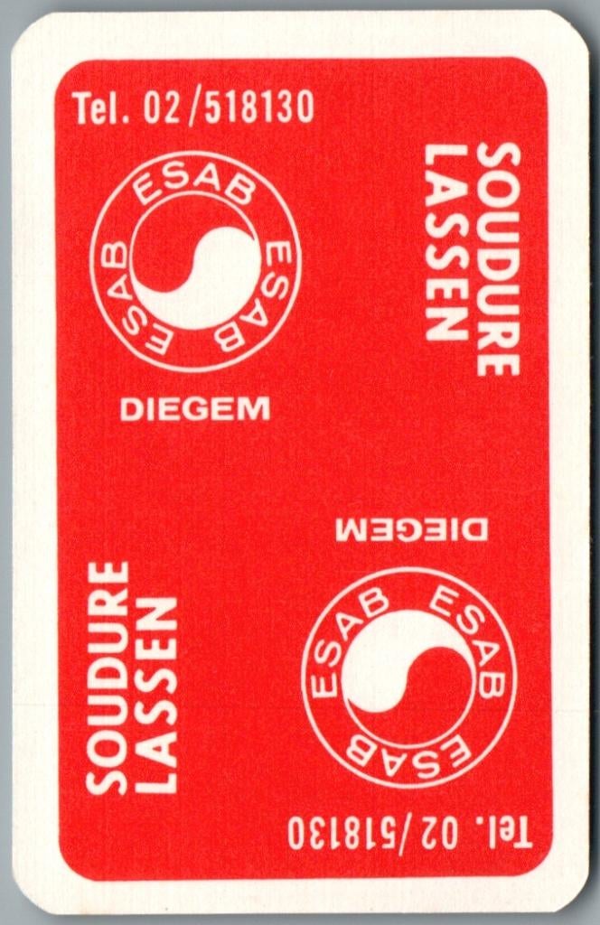 speelkaart - LK14793 - laswerk Esab, Diegem, Verzenden, Zo goed als nieuw, Speelkaart(en)