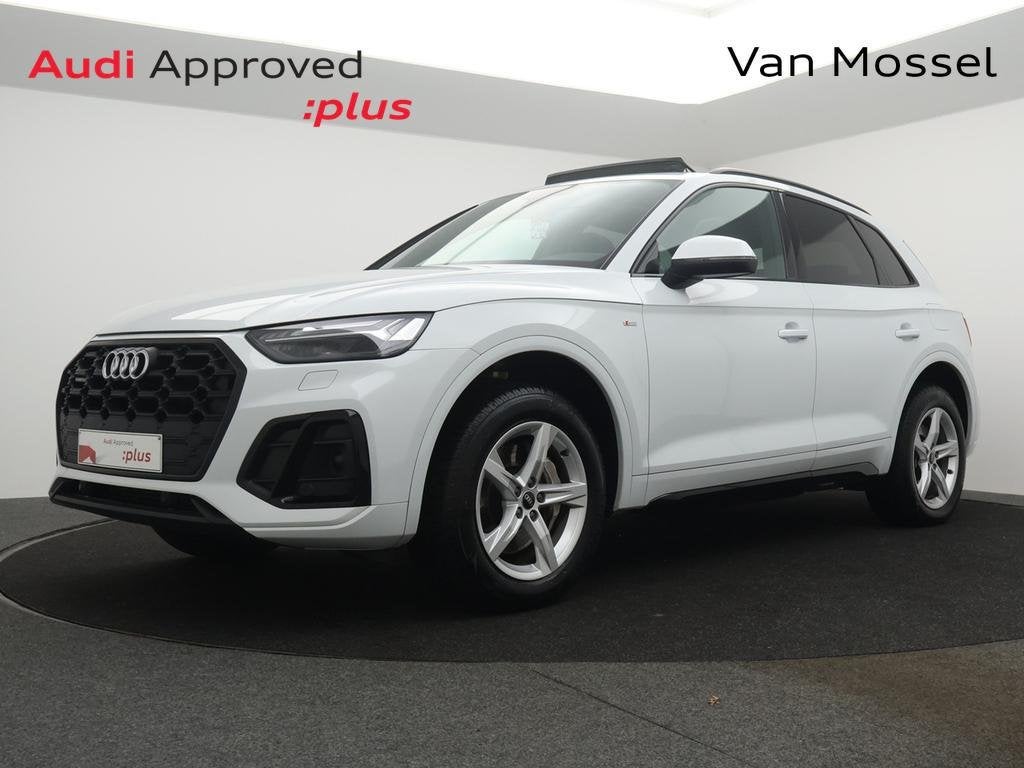 Audi Q5 PHEV Q5 PHEV 50 TFSIe Quattro S line S tronic (220 k, Auto's, Audi, Automaat, Lederen bekleding, Q5, Wit