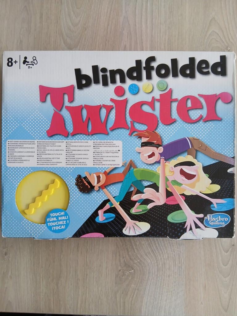 Handigheidsspel - Blindfolded Twister, vanaf 8 jaar, Hobby & Loisirs créatifs, Jeux de société | Autre, Enlèvement, Comme neuf