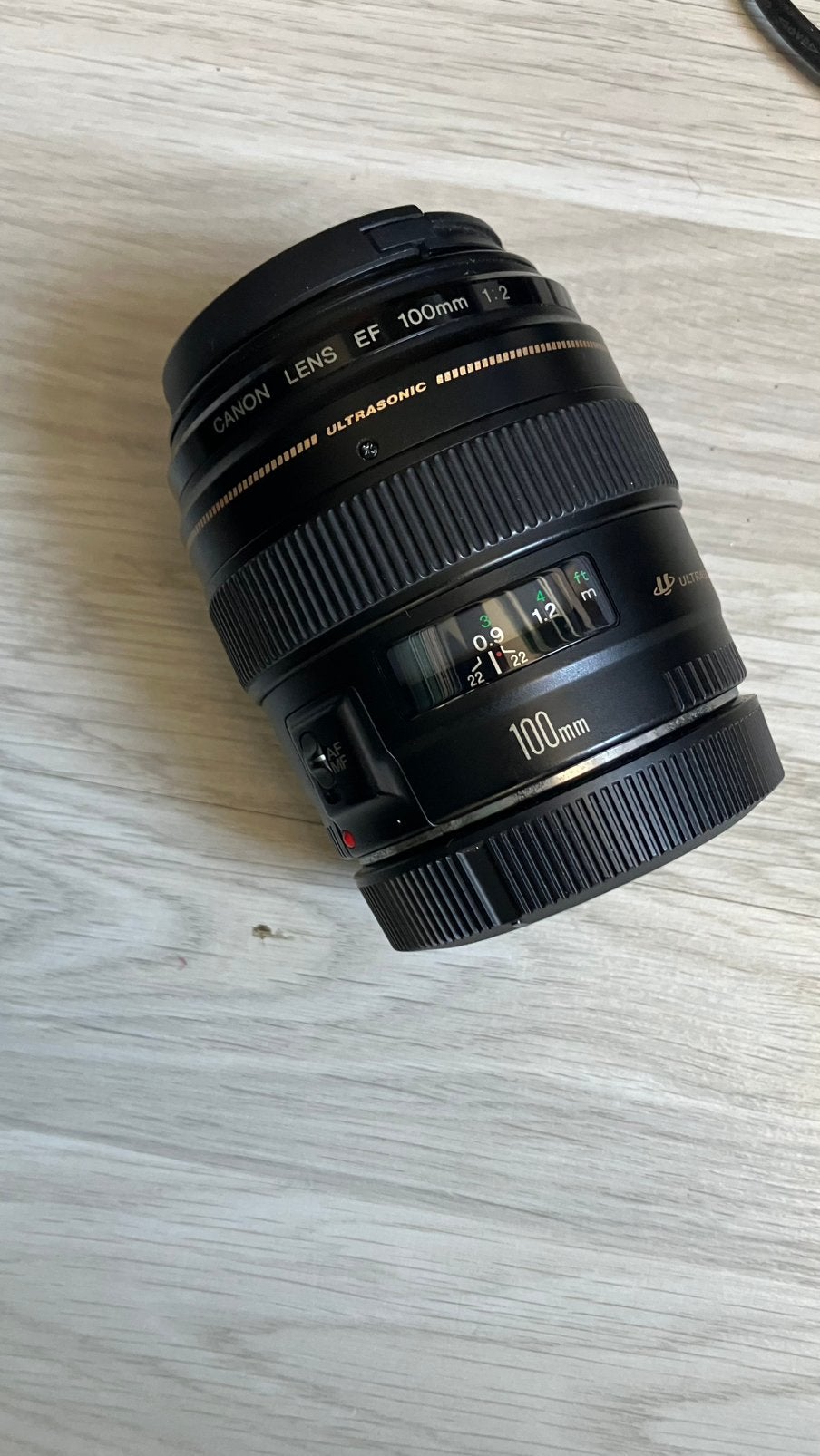Canon EF 100mm f/2 USM, Canon, Ophalen of Verzenden, Zo goed als nieuw, Lensdoppen