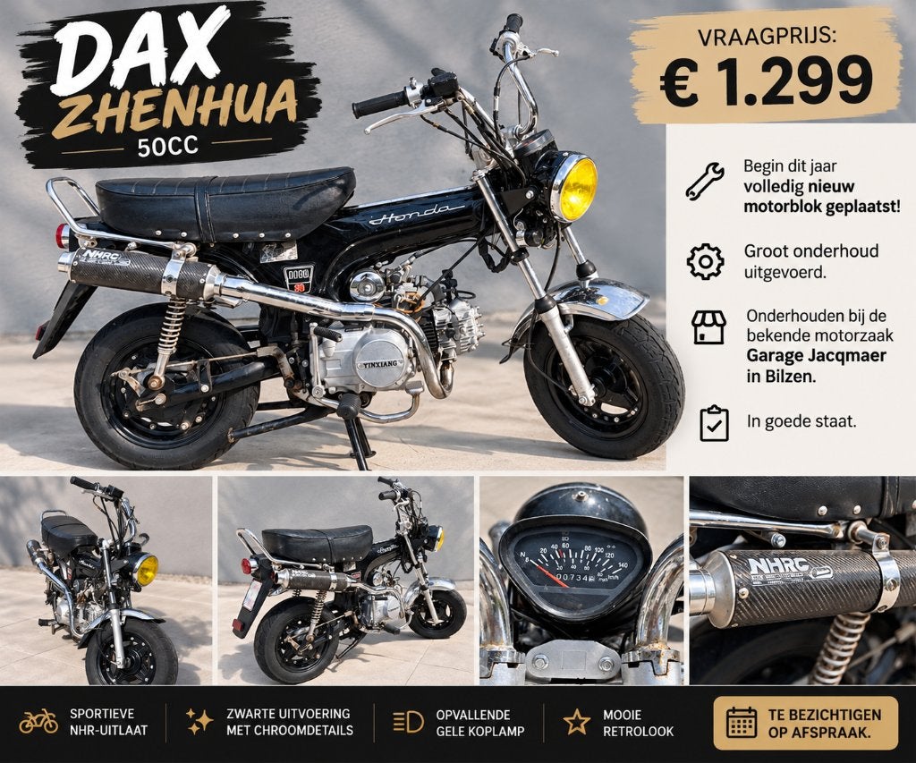 ️ TE KOOP – DAX ZHENHUA 50CC ️, Occasion, Particulier, Overig, 50 cc