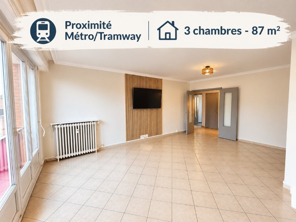APPT 3 CH - secteur Frontalier - proche Métro, France, Appartement, 3 pièces, France