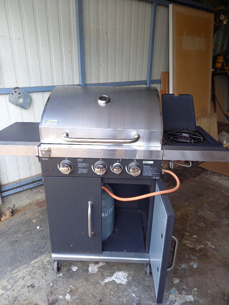 gasbarbeque + gasfles, Jardin & Terrasse, Barbecues à gaz, Enlèvement