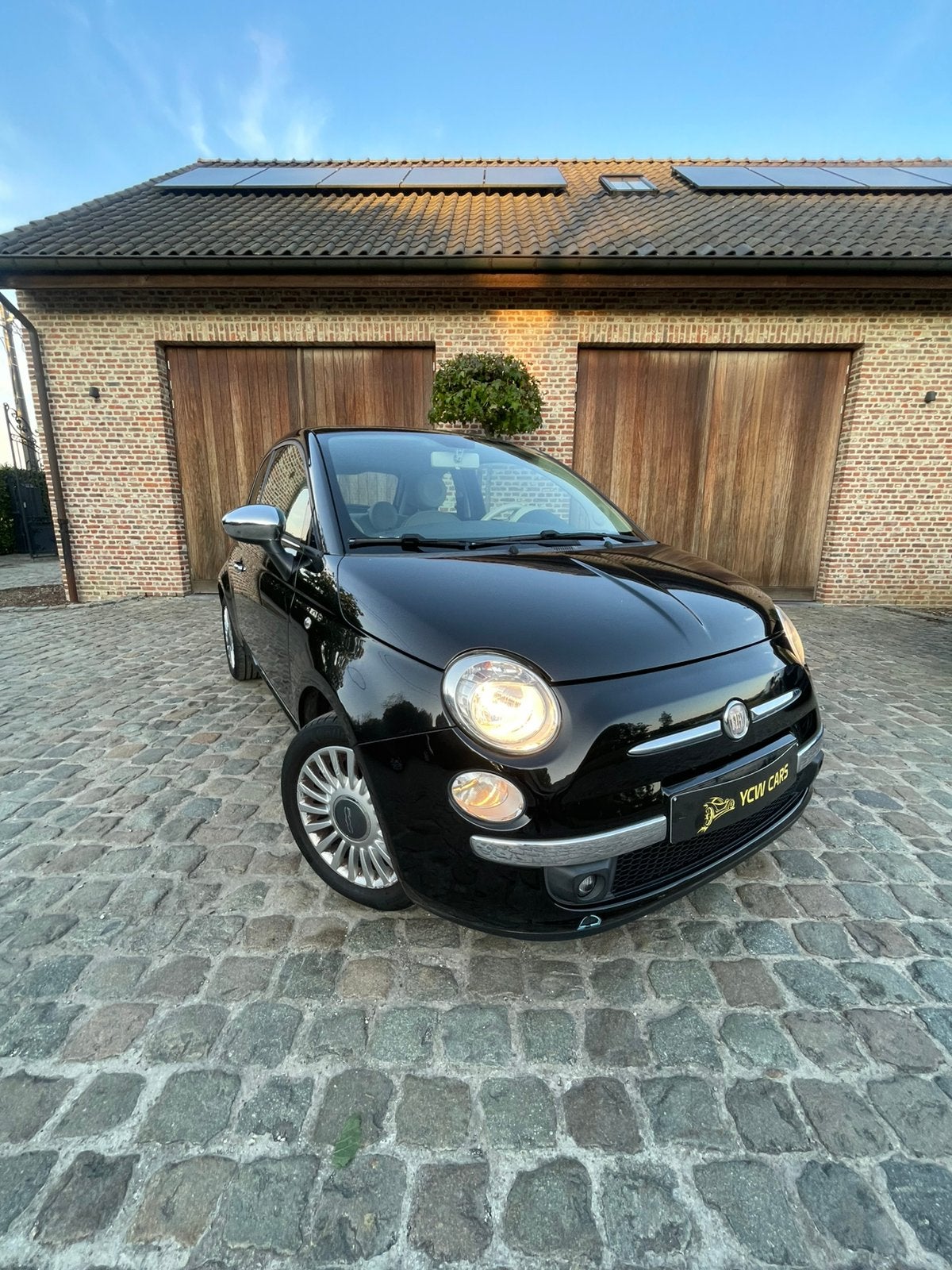 Fiat 500 1.2i Lounge 2009 Airco, Auto's, Fiat, Voorwielaandrijving, Stof, Beige, 4 cilinders