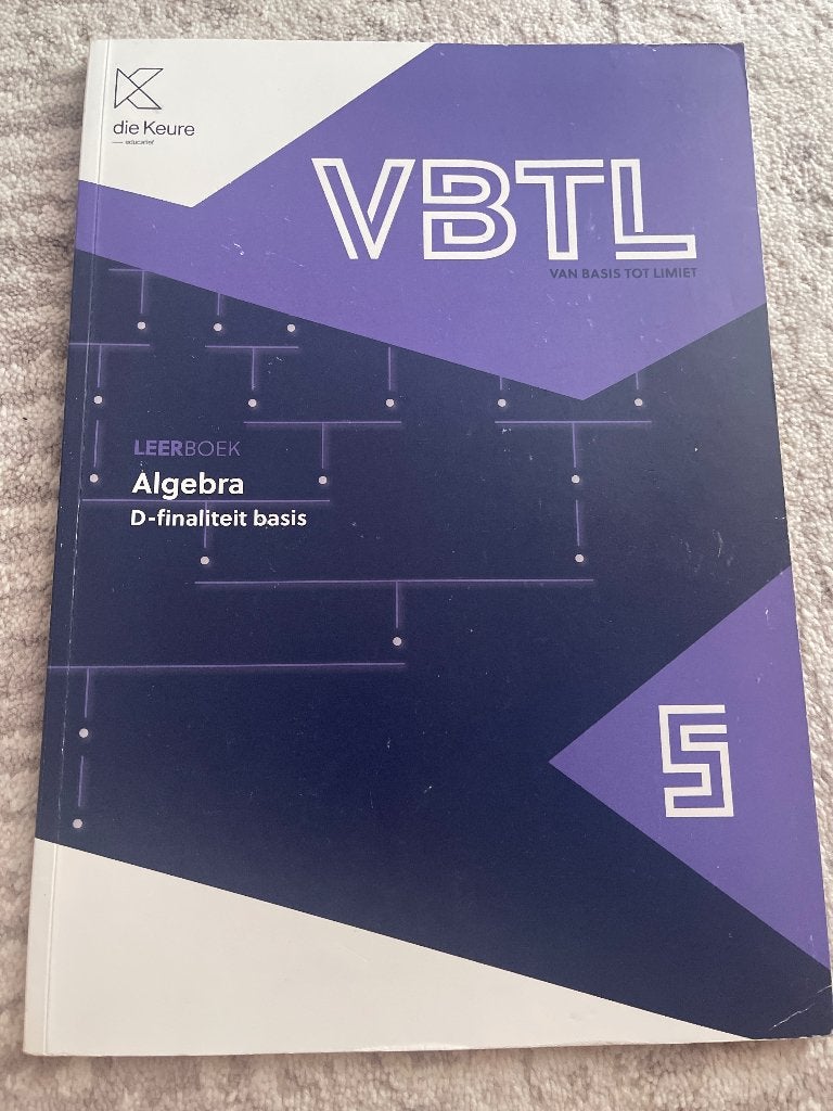 VBTL 5 - Algebra D-finaliteit basis, Enlèvement, Neuf, Secondaire, Die keure