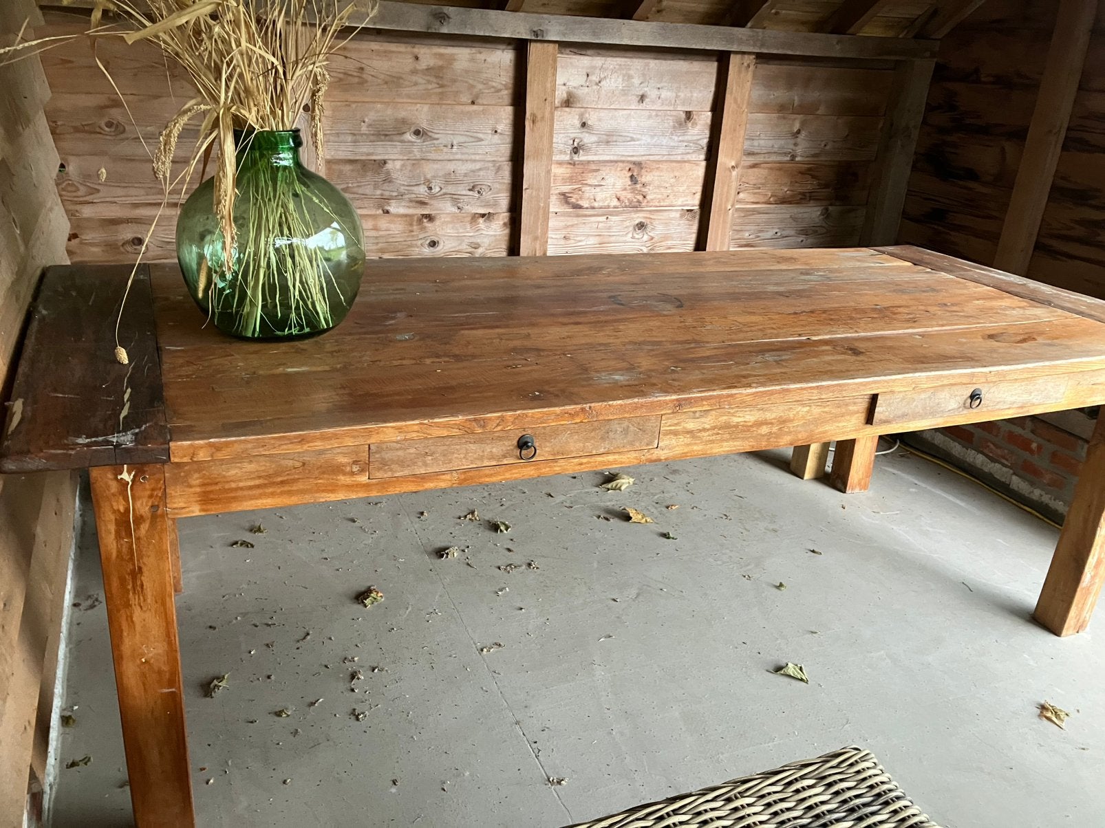Kloostertafel oorspronkelijk uit klooster 240x100, Ophalen, Zo goed als nieuw, Hout
