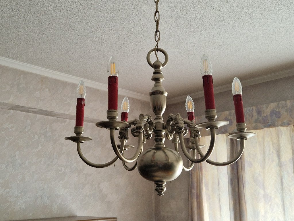 lustre - à récupérer à ZELLIK, Enlèvement, Utilisé, Métal, E14 (petit)