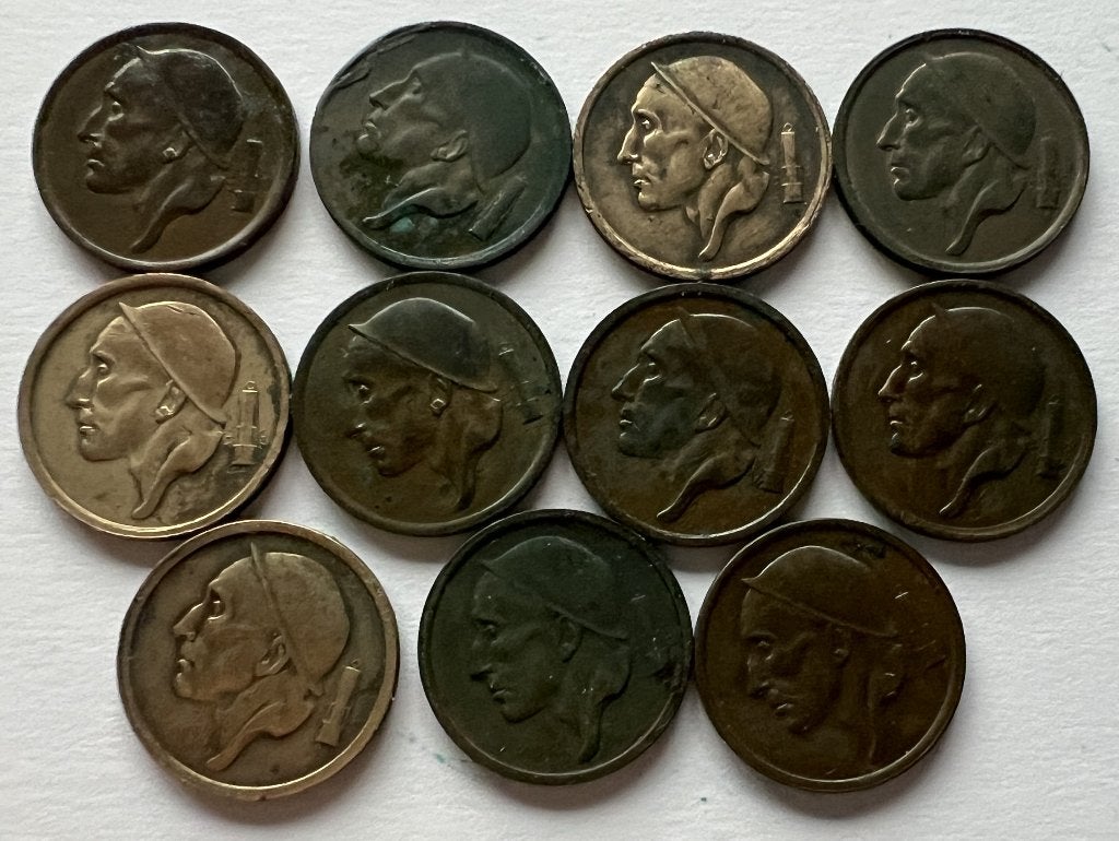 Belgie munten - 20 centimes - 20 centiem - 19, Timbres & Monnaies, Enlèvement ou Envoi, Autre, Série