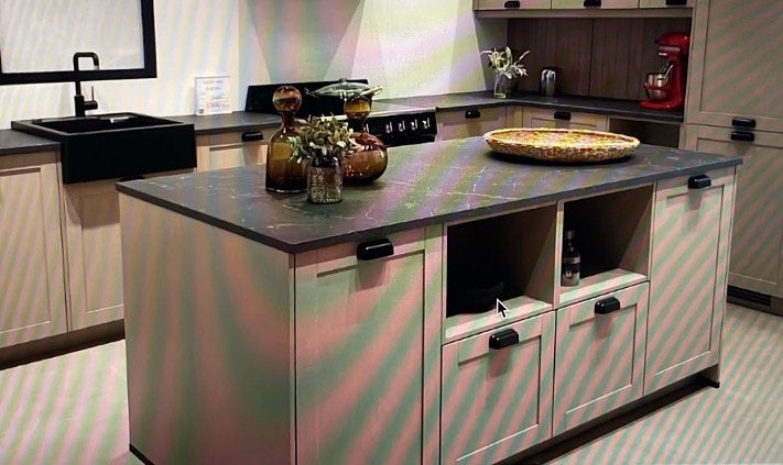 Eiland van eggo keuken, Ophalen, Nieuw, Hout