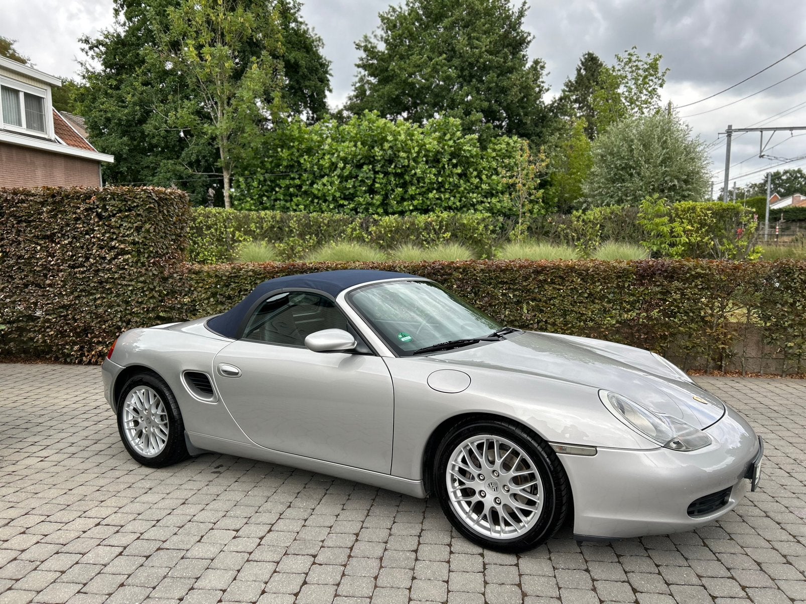 Porsche Boxster 2.7i, Porsche Classic velgen, 113500km, Autos, Porsche, Cuir, Argent ou Gris, Achat, Cabriolet