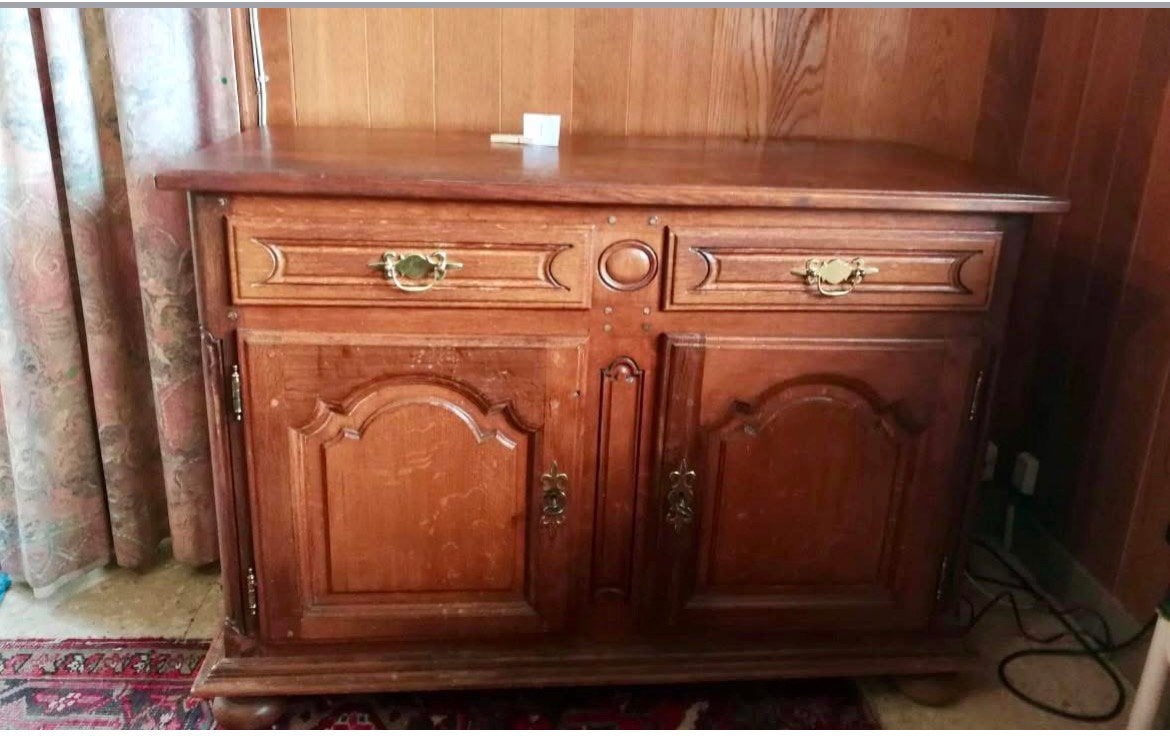 Buffet en bois 2 portes, Maison & Meubles, Enlèvement, Utilisé