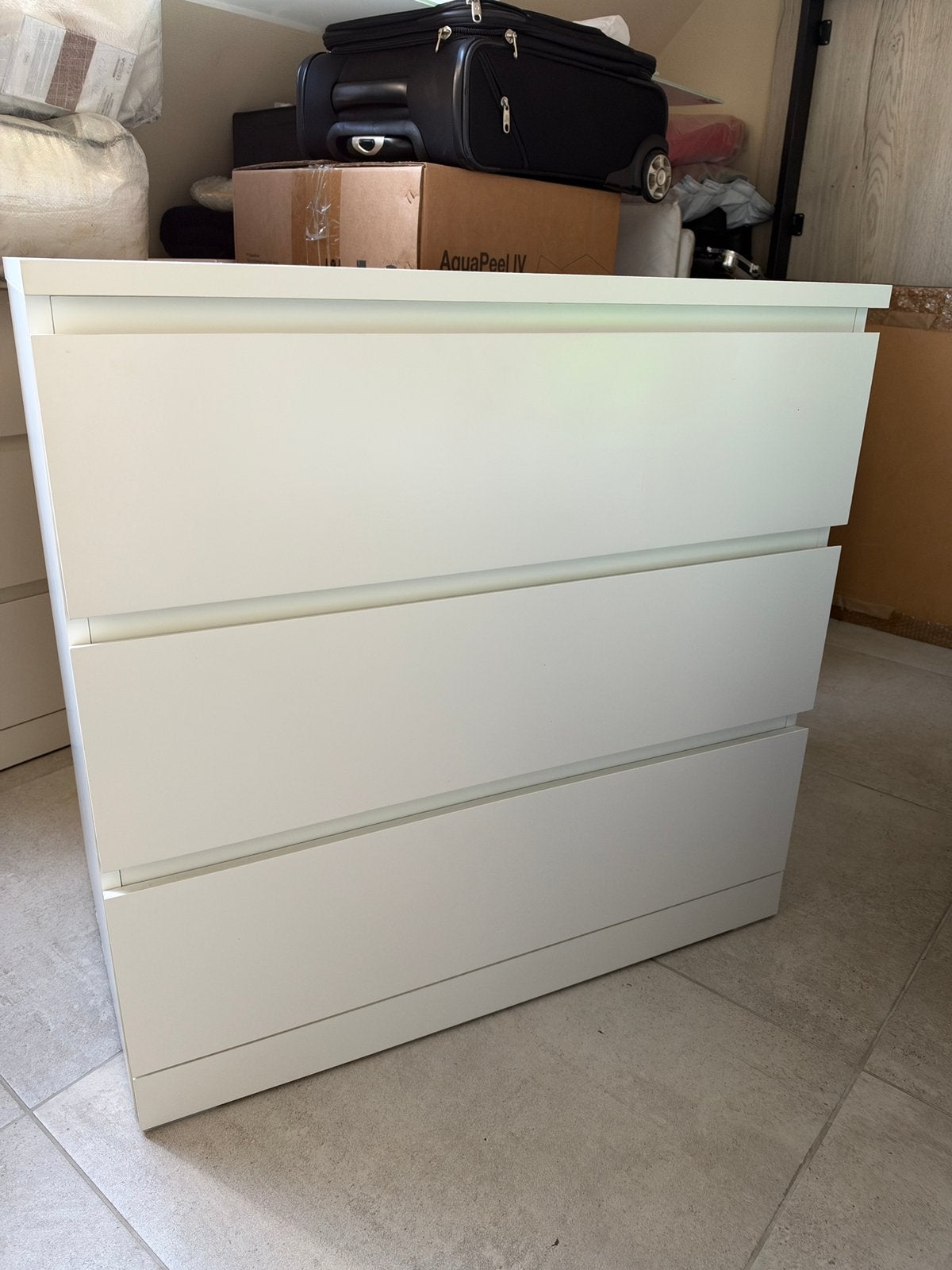 Commode 3 tiroirs Malm blanc, Maison & Meubles, Enlèvement, Comme neuf