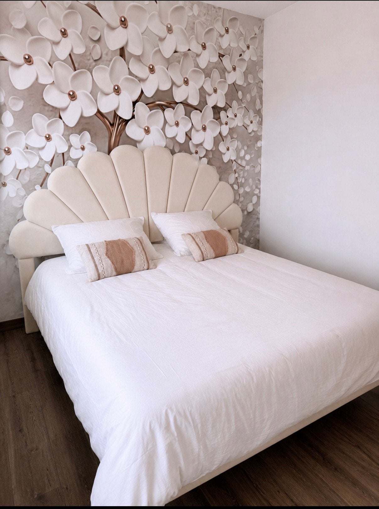Lit fleur, Ophalen, Beige, 140 cm, 200 cm
