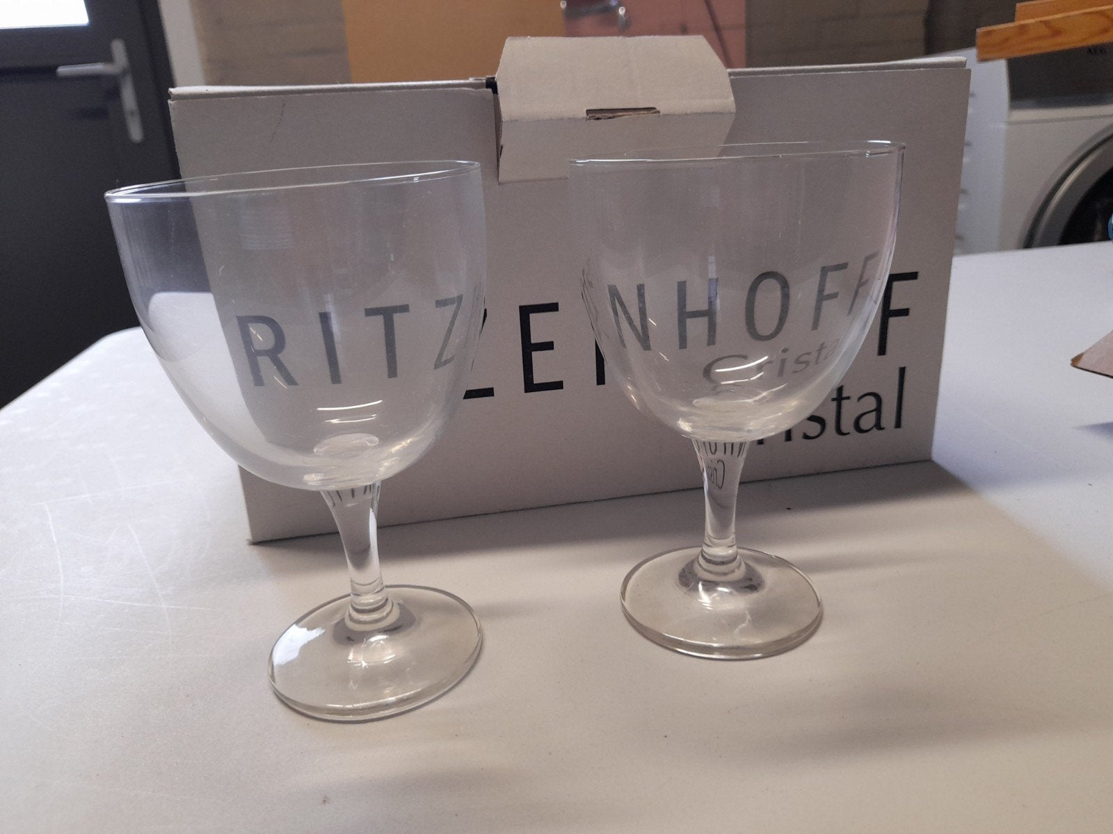 doos met 6 glazen ritzenhoff Cristal (6 dozen beschikbaar), Verzamelen, Ophalen, Zo goed als nieuw, Overige typen