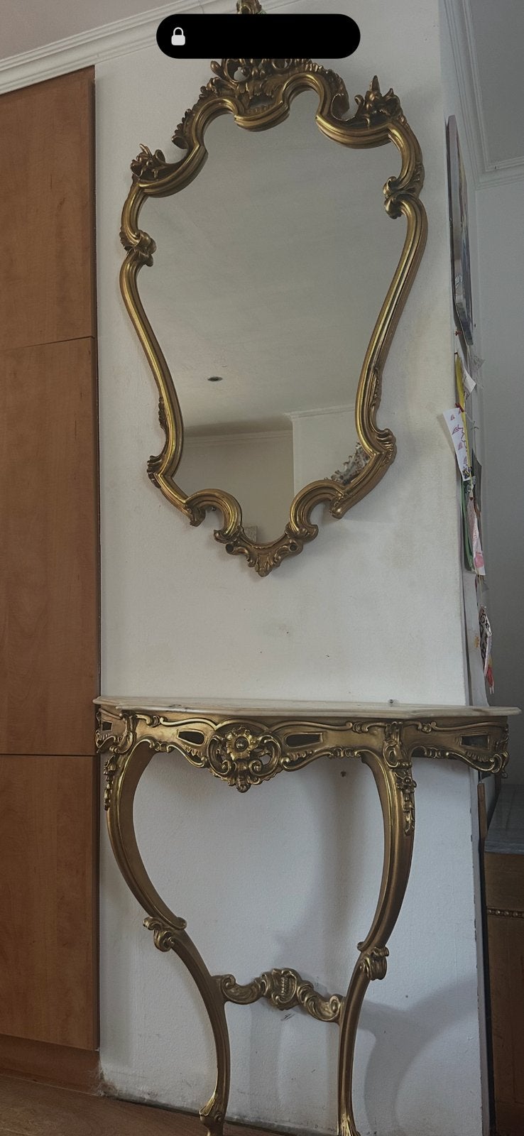 Belle console avec miroir, Enlèvement ou Envoi