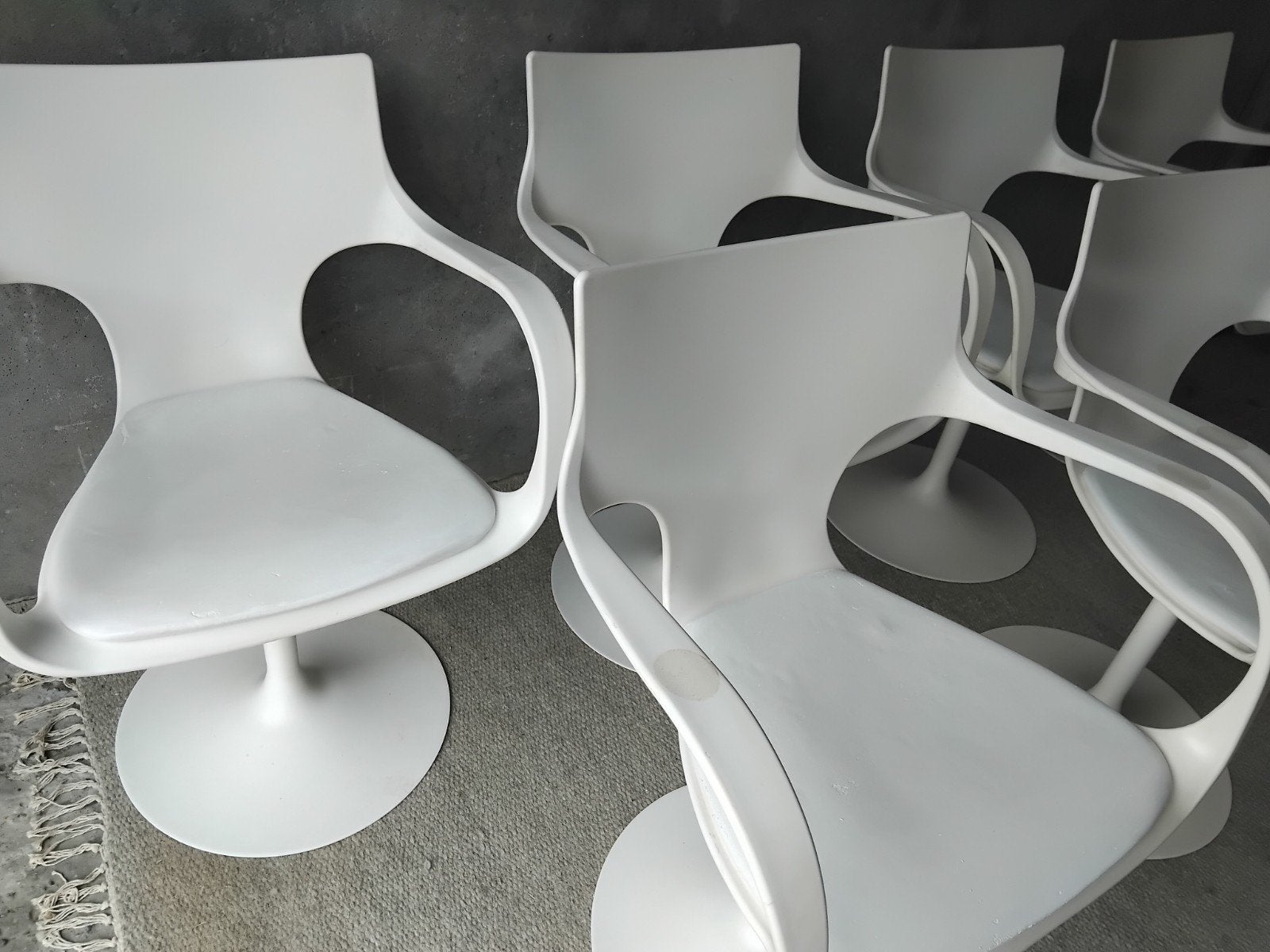 6x DESIGN CHAIRS.de flûte swivel chair., Ophalen