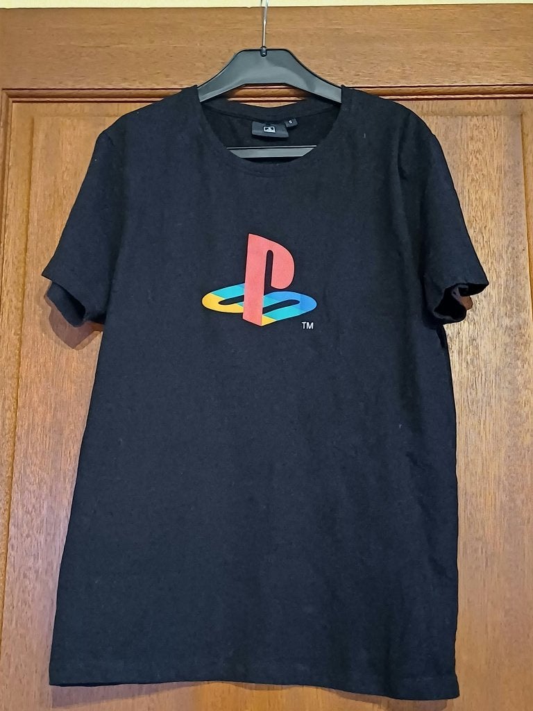 Zwart PlayStation T-shirt - Officieel vintage logo - Maat S, Autre, Verzenden, Zwart, Zo goed als nieuw