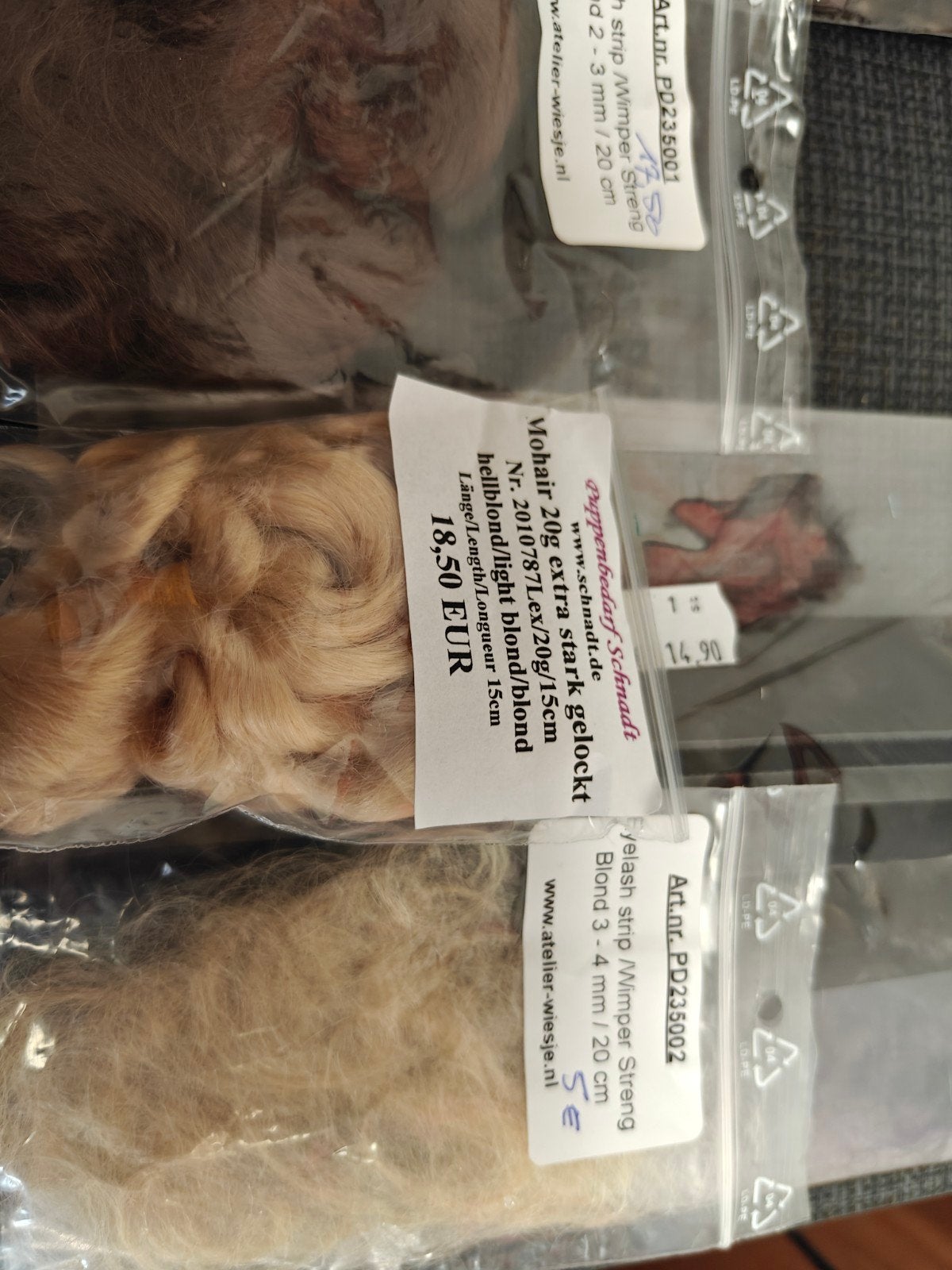 mohair en echt haar., Envoi, Comme neuf