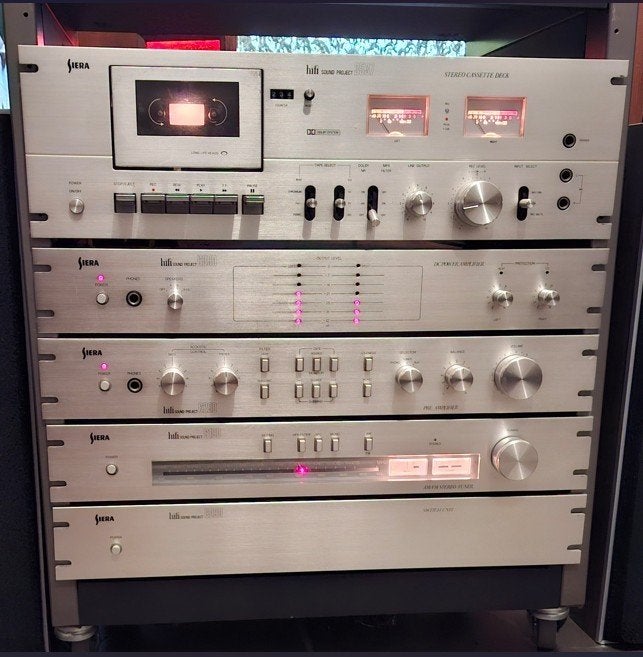 Siera Erres Philips vintage stereo met meubel, Ophalen, Gebruikt, Philips, Losse componenten